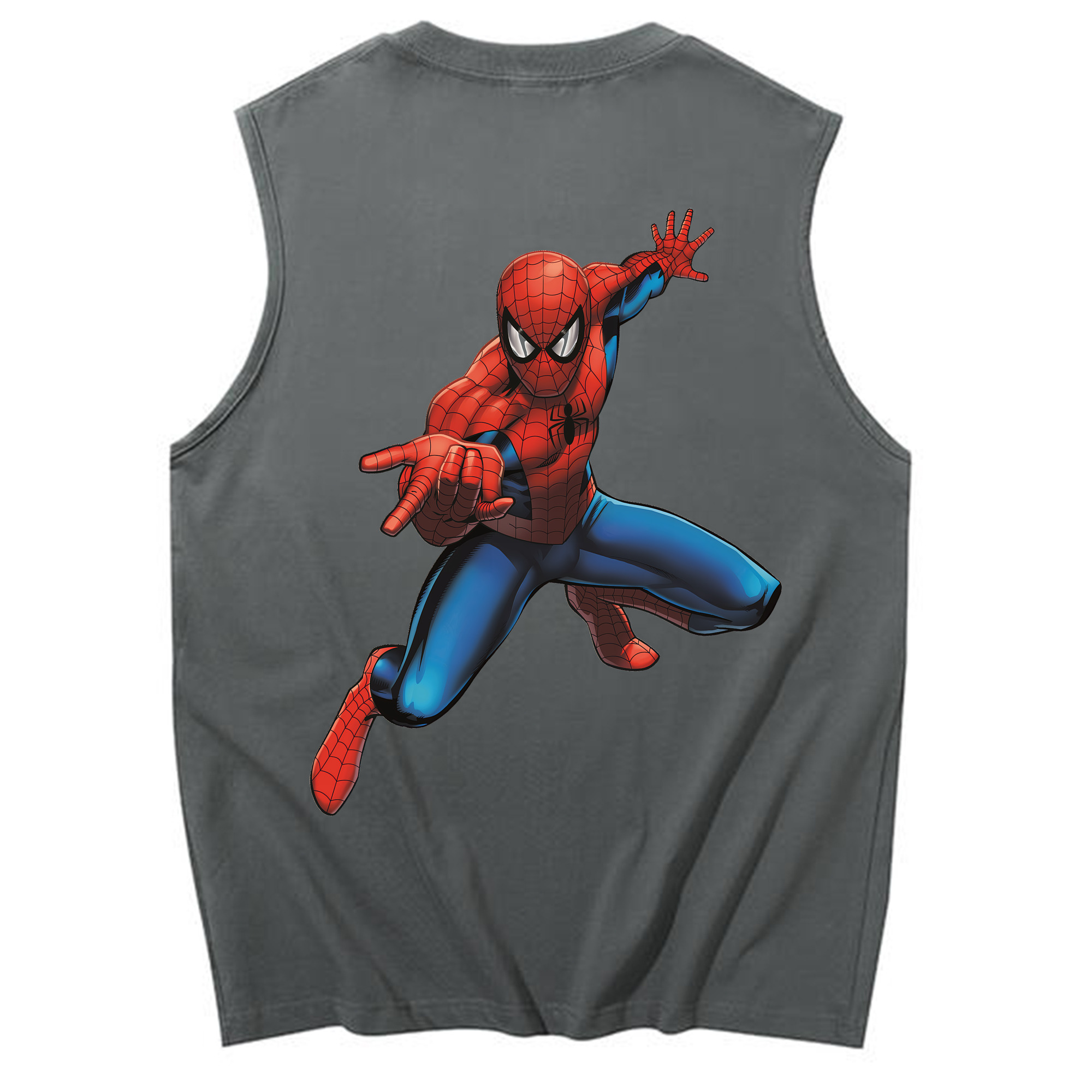 （画像用） Spider Man スパイダーマン コットン100％タンクトップ（背面プリント）